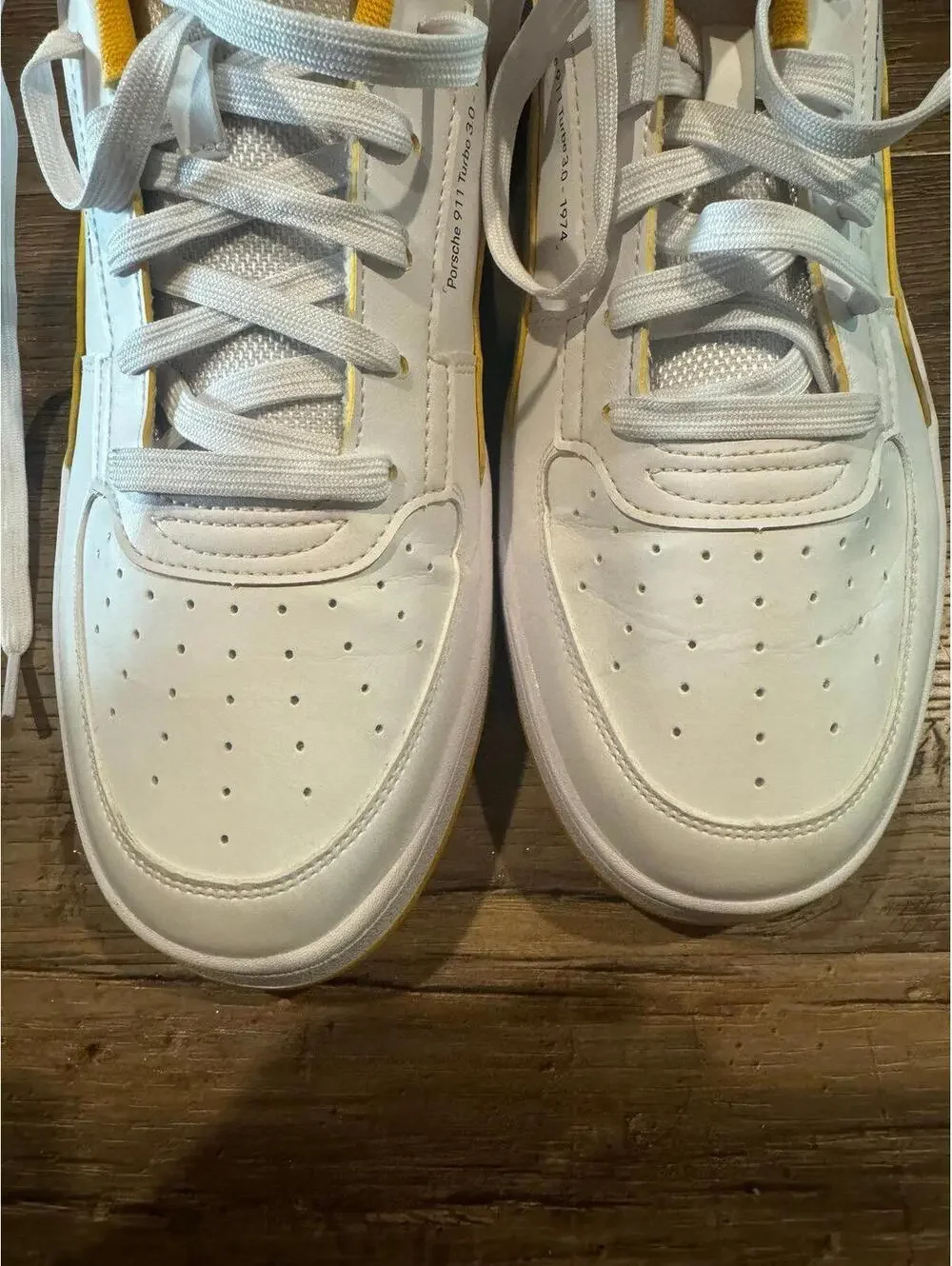 Puma Porsche Legacy Caven 2.0 Sneakers Yellow/White Sz 13 EUC